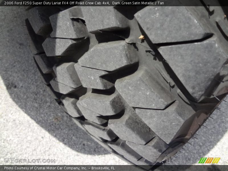 Dark Green Satin Metallic / Tan 2006 Ford F250 Super Duty Lariat FX4 Off Road Crew Cab 4x4