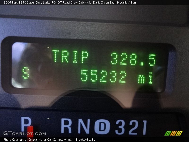 Dark Green Satin Metallic / Tan 2006 Ford F250 Super Duty Lariat FX4 Off Road Crew Cab 4x4