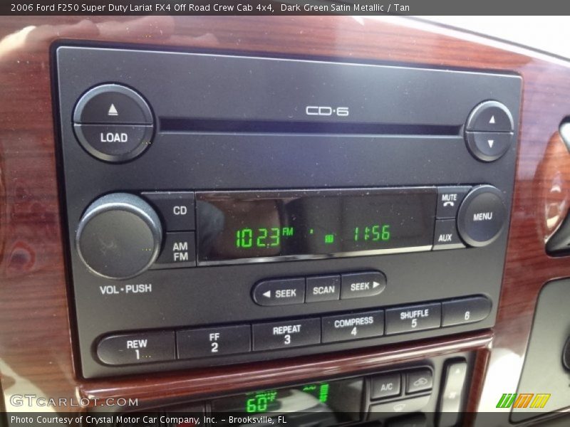 Dark Green Satin Metallic / Tan 2006 Ford F250 Super Duty Lariat FX4 Off Road Crew Cab 4x4