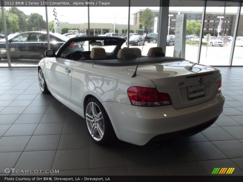 Alpine White / Taupe 2012 BMW 1 Series 135i Convertible