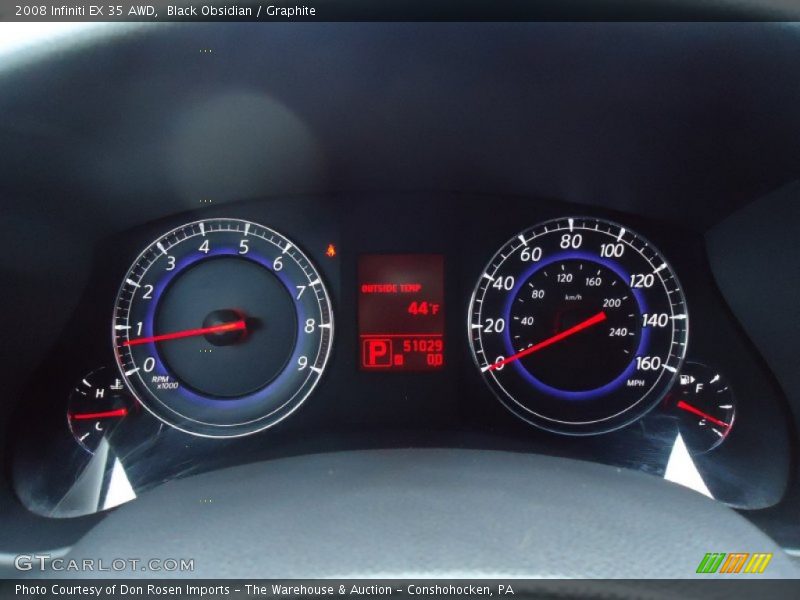 Black Obsidian / Graphite 2008 Infiniti EX 35 AWD