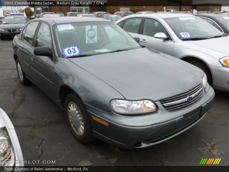 Medium Gray Metallic / Gray 2003 Chevrolet Malibu Sedan