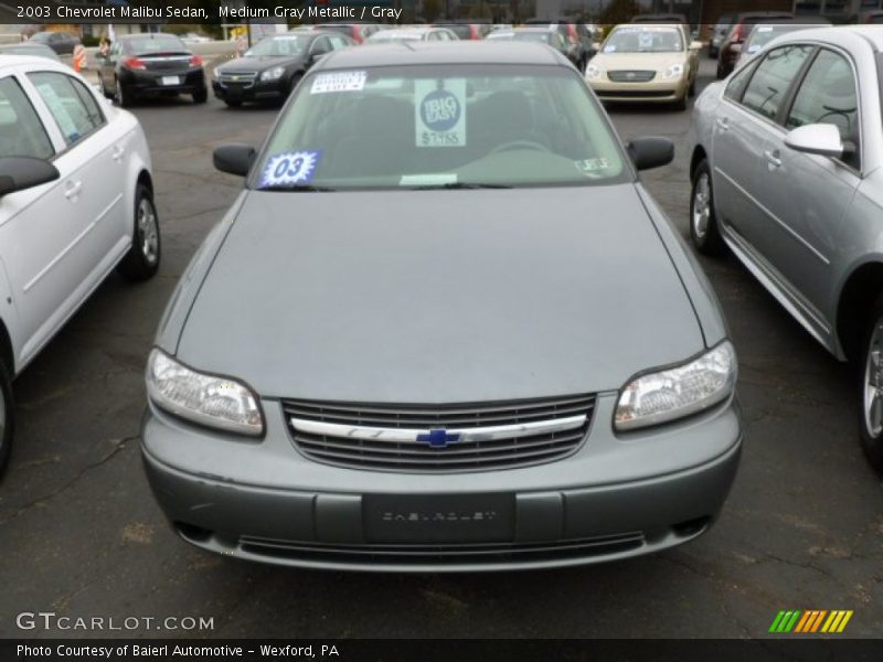 Medium Gray Metallic / Gray 2003 Chevrolet Malibu Sedan