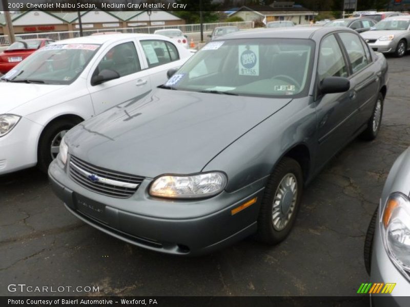 Medium Gray Metallic / Gray 2003 Chevrolet Malibu Sedan