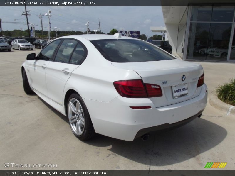 Alpine White / Black 2012 BMW 5 Series 535i Sedan