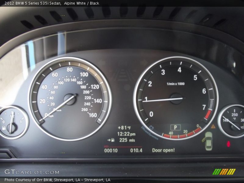  2012 5 Series 535i Sedan 535i Sedan Gauges