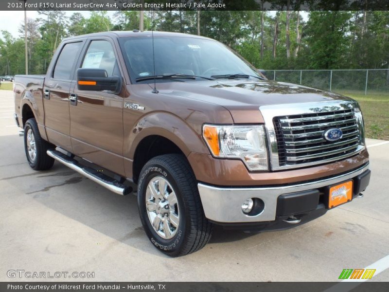 Golden Bronze Metallic / Pale Adobe 2012 Ford F150 Lariat SuperCrew 4x4