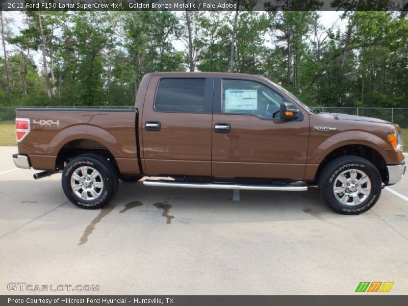 Golden Bronze Metallic / Pale Adobe 2012 Ford F150 Lariat SuperCrew 4x4