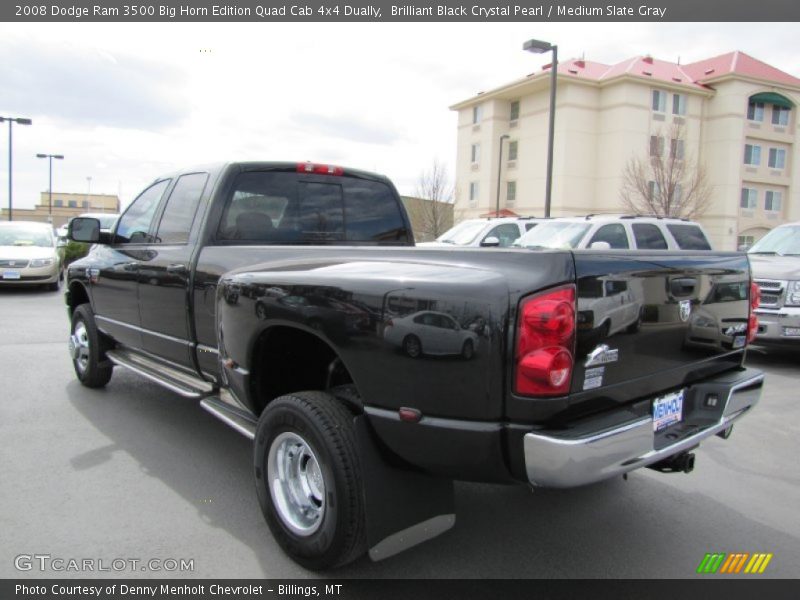 Brilliant Black Crystal Pearl / Medium Slate Gray 2008 Dodge Ram 3500 Big Horn Edition Quad Cab 4x4 Dually