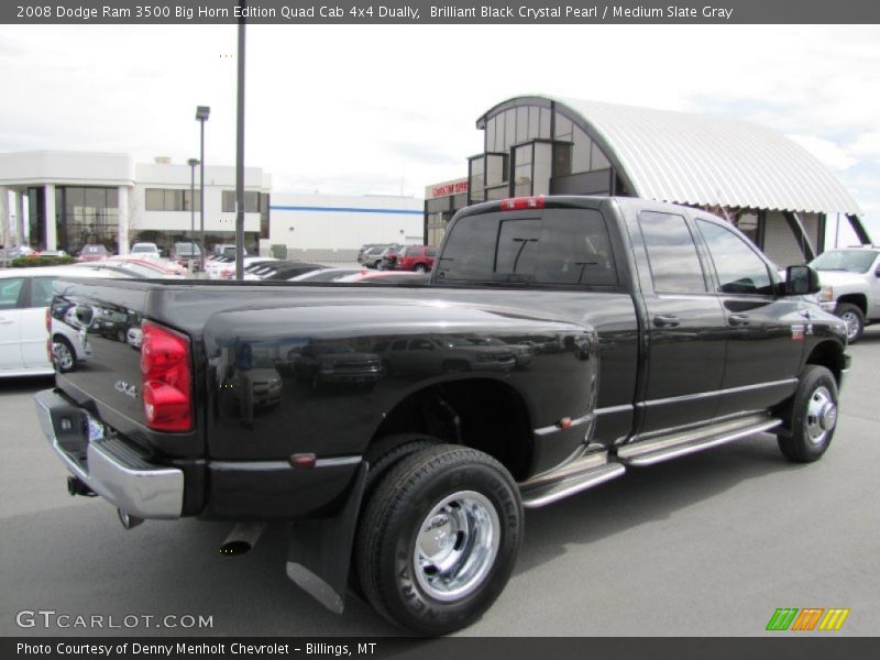 Brilliant Black Crystal Pearl / Medium Slate Gray 2008 Dodge Ram 3500 Big Horn Edition Quad Cab 4x4 Dually