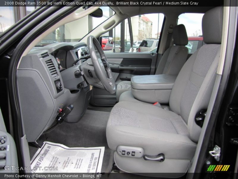 Brilliant Black Crystal Pearl / Medium Slate Gray 2008 Dodge Ram 3500 Big Horn Edition Quad Cab 4x4 Dually