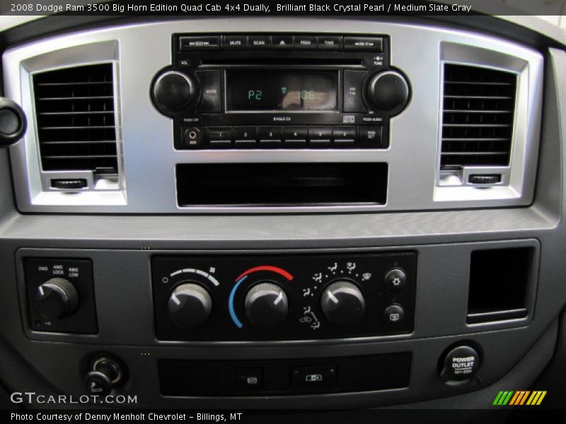 Brilliant Black Crystal Pearl / Medium Slate Gray 2008 Dodge Ram 3500 Big Horn Edition Quad Cab 4x4 Dually