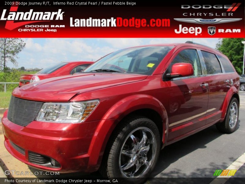 Inferno Red Crystal Pearl / Pastel Pebble Beige 2009 Dodge Journey R/T