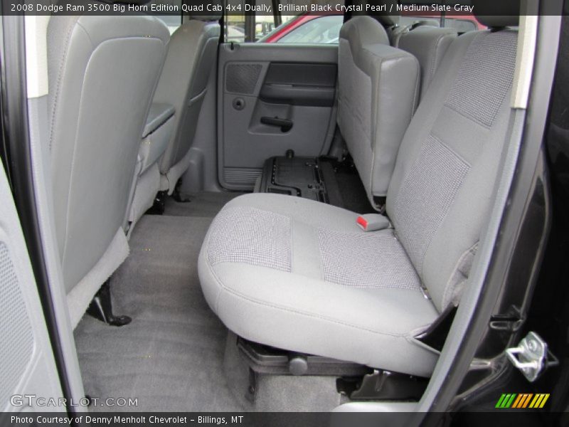 Brilliant Black Crystal Pearl / Medium Slate Gray 2008 Dodge Ram 3500 Big Horn Edition Quad Cab 4x4 Dually