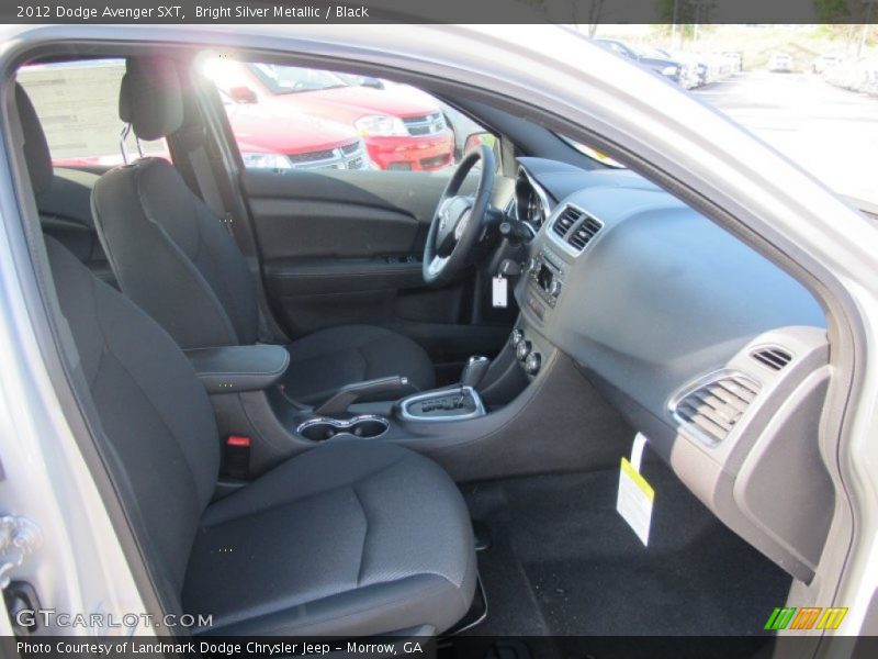 Bright Silver Metallic / Black 2012 Dodge Avenger SXT