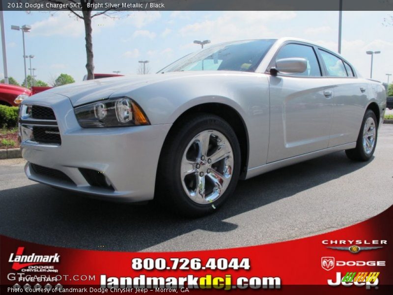 Bright Silver Metallic / Black 2012 Dodge Charger SXT
