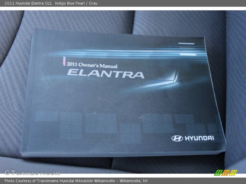 Indigo Blue Pearl / Gray 2011 Hyundai Elantra GLS