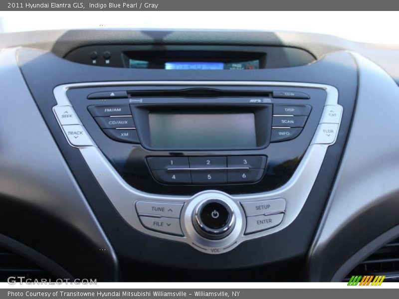 Indigo Blue Pearl / Gray 2011 Hyundai Elantra GLS