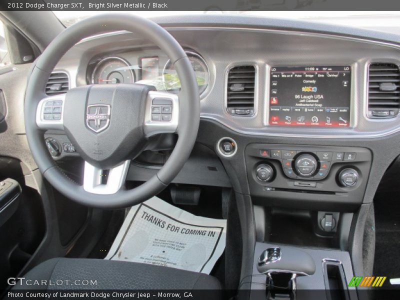 Bright Silver Metallic / Black 2012 Dodge Charger SXT
