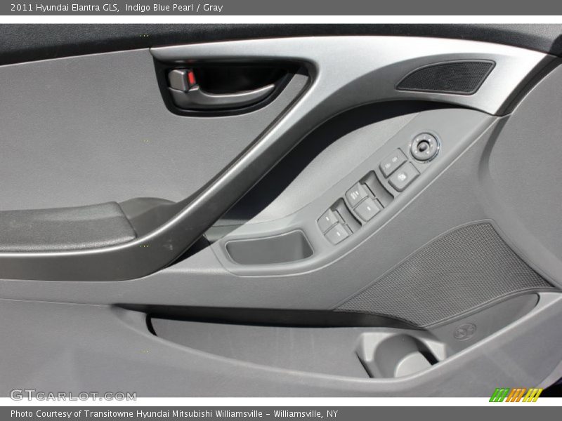 Indigo Blue Pearl / Gray 2011 Hyundai Elantra GLS