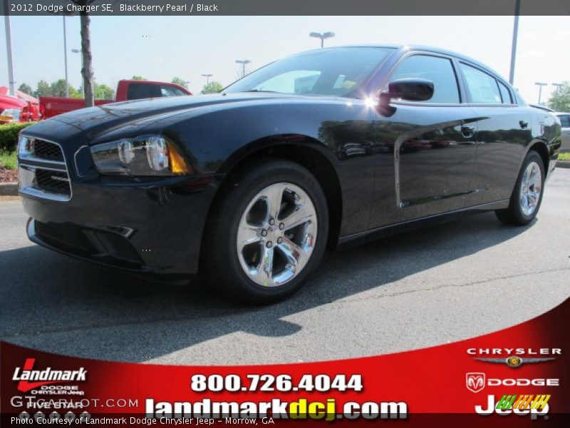 Blackberry Pearl / Black 2012 Dodge Charger SE