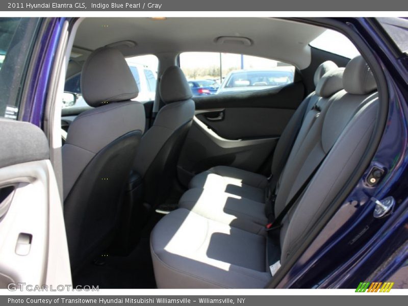 Indigo Blue Pearl / Gray 2011 Hyundai Elantra GLS