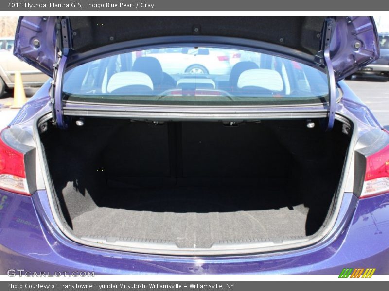 Indigo Blue Pearl / Gray 2011 Hyundai Elantra GLS