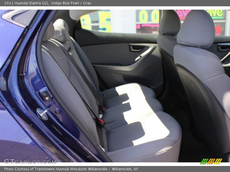 Indigo Blue Pearl / Gray 2011 Hyundai Elantra GLS
