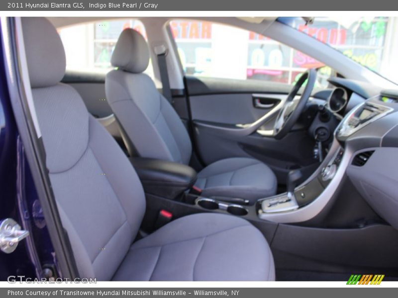 Indigo Blue Pearl / Gray 2011 Hyundai Elantra GLS