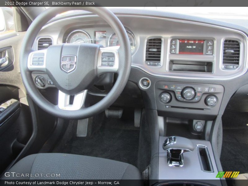 Blackberry Pearl / Black 2012 Dodge Charger SE