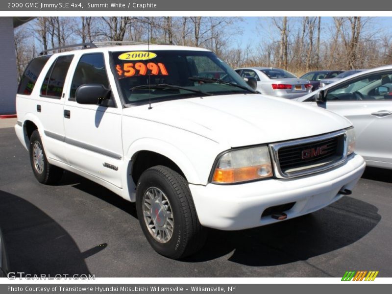 Summit White / Graphite 2000 GMC Jimmy SLE 4x4