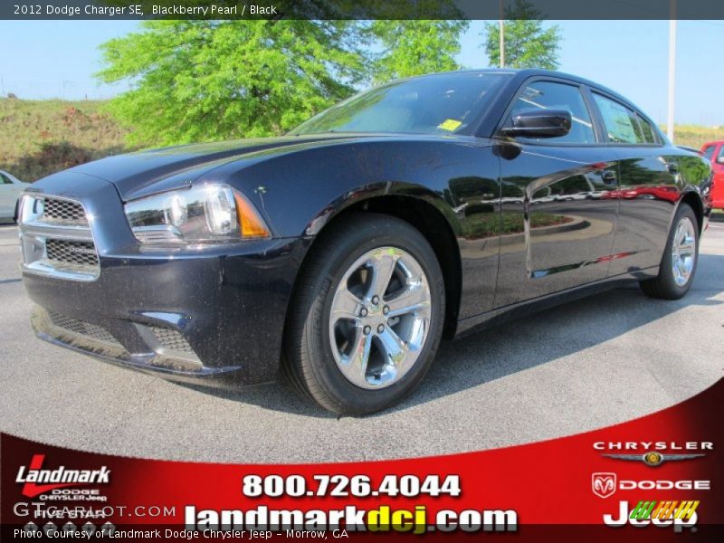 Blackberry Pearl / Black 2012 Dodge Charger SE