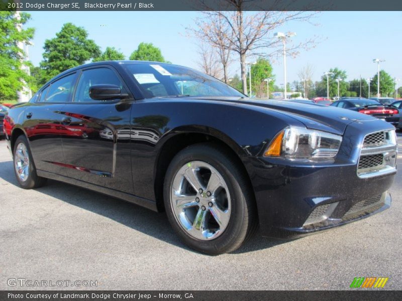 Blackberry Pearl / Black 2012 Dodge Charger SE