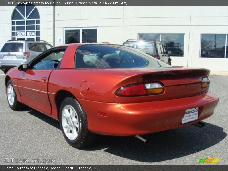 Sunset Orange Metallic / Medium Gray 2001 Chevrolet Camaro RS Coupe