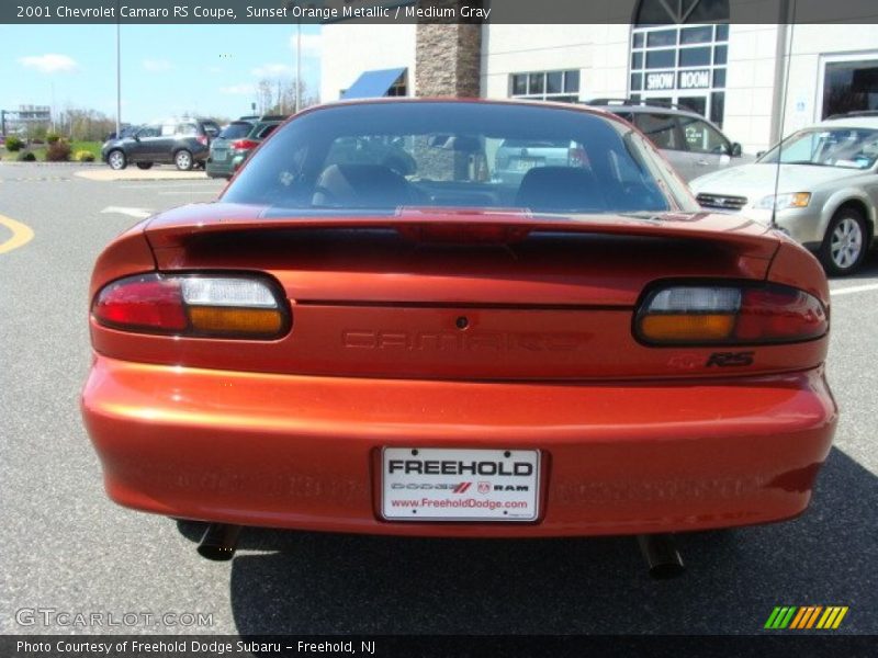 Sunset Orange Metallic / Medium Gray 2001 Chevrolet Camaro RS Coupe