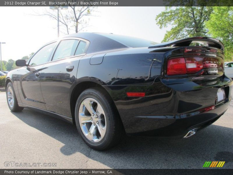 Blackberry Pearl / Black/Light Frost Beige 2012 Dodge Charger SE
