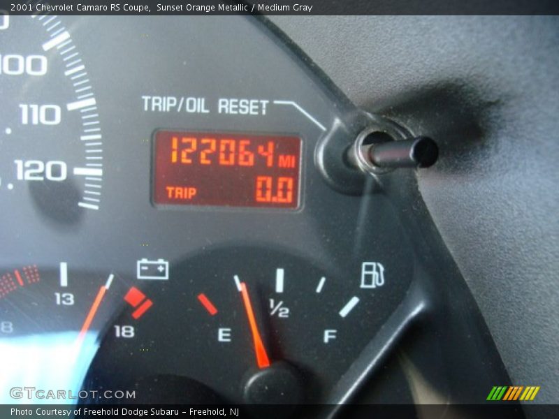 Sunset Orange Metallic / Medium Gray 2001 Chevrolet Camaro RS Coupe