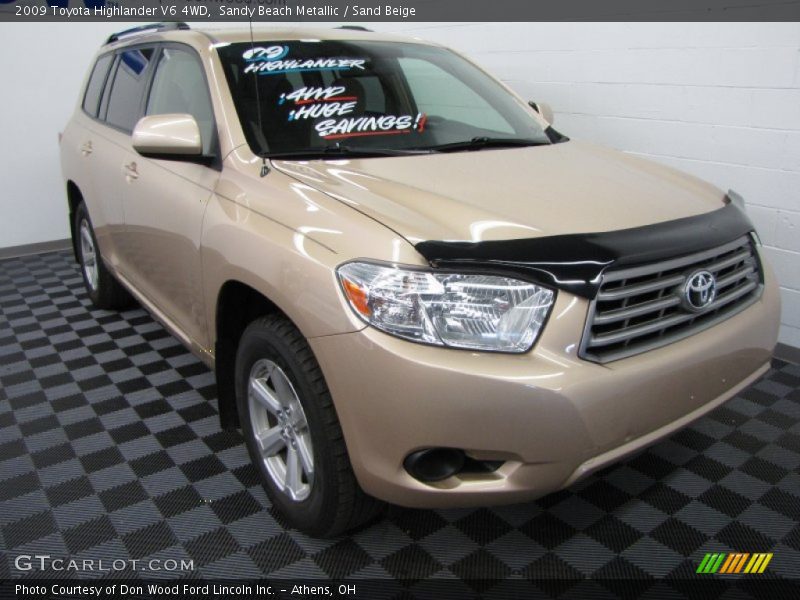 Sandy Beach Metallic / Sand Beige 2009 Toyota Highlander V6 4WD