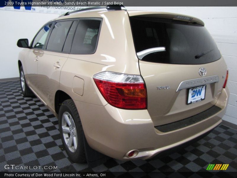 Sandy Beach Metallic / Sand Beige 2009 Toyota Highlander V6 4WD