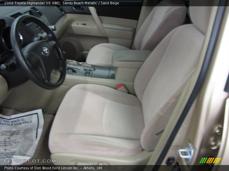 Sandy Beach Metallic / Sand Beige 2009 Toyota Highlander V6 4WD