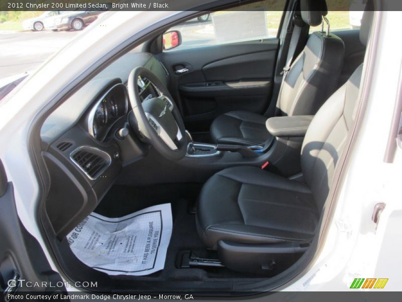 Bright White / Black 2012 Chrysler 200 Limited Sedan