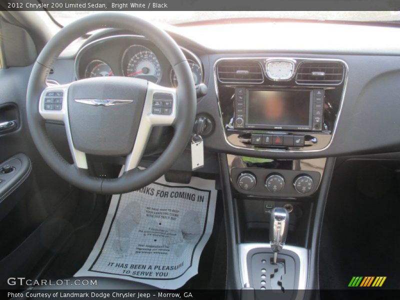 Bright White / Black 2012 Chrysler 200 Limited Sedan