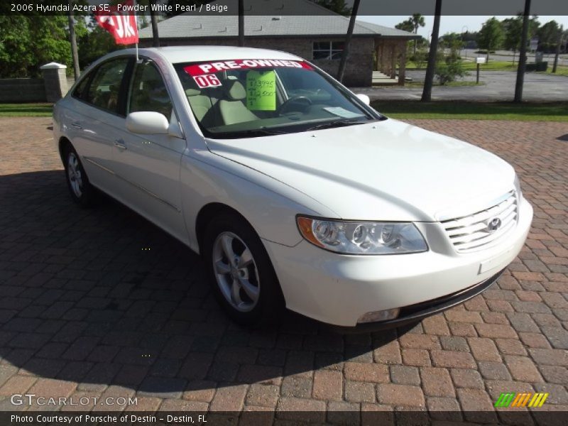 Powder White Pearl / Beige 2006 Hyundai Azera SE