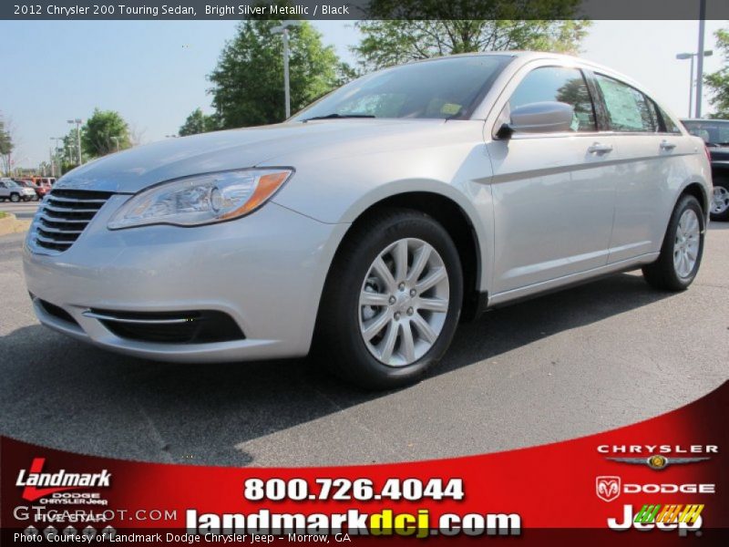 Bright Silver Metallic / Black 2012 Chrysler 200 Touring Sedan