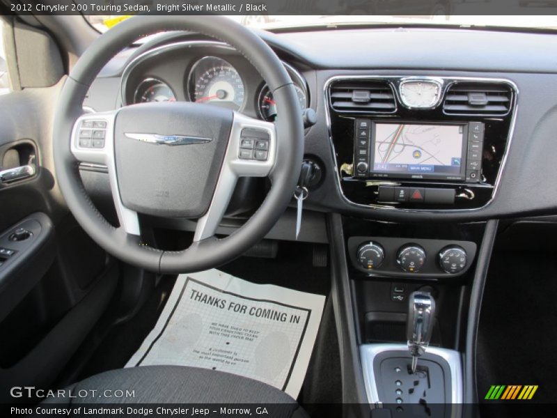 Bright Silver Metallic / Black 2012 Chrysler 200 Touring Sedan