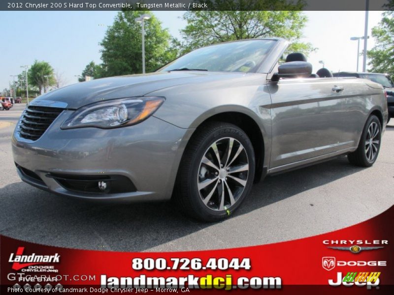 Tungsten Metallic / Black 2012 Chrysler 200 S Hard Top Convertible