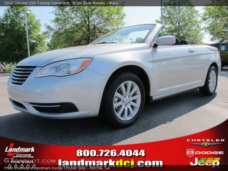 Bright Silver Metallic / Black 2012 Chrysler 200 Touring Convertible