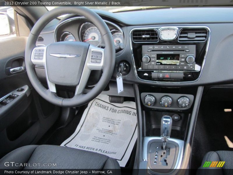 Bright Silver Metallic / Black 2012 Chrysler 200 Touring Convertible
