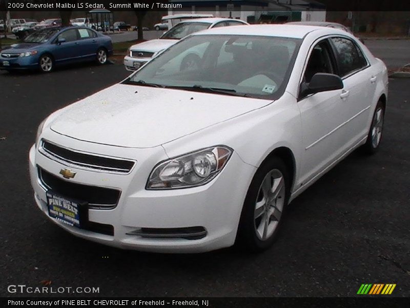 Summit White / Titanium 2009 Chevrolet Malibu LS Sedan