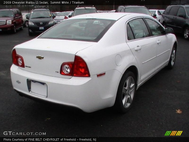 Summit White / Titanium 2009 Chevrolet Malibu LS Sedan